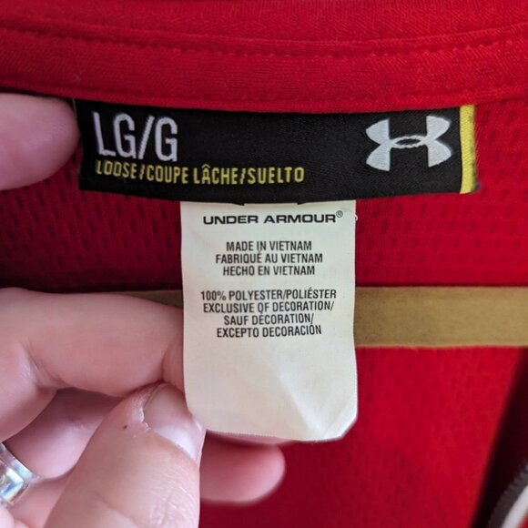 Under Armour Red All Season 1/4 Zip Pullover | Men’s Size L - Picture 3 of 3